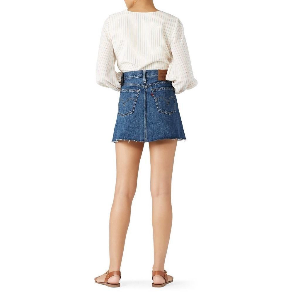 LEVI'S Denim Button Front Mini Skirt - Picture 5 of 5